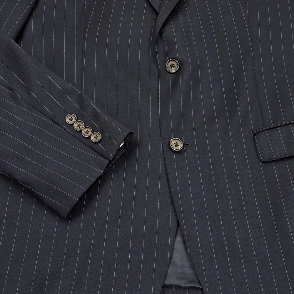 Lauren Ralph Lauren Slim Fit Blazer Mens 42R Wool Pinstripe Suit‎ Jacket Coat